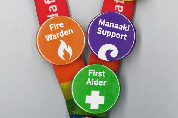 Photo of Manaaki Support Network badge